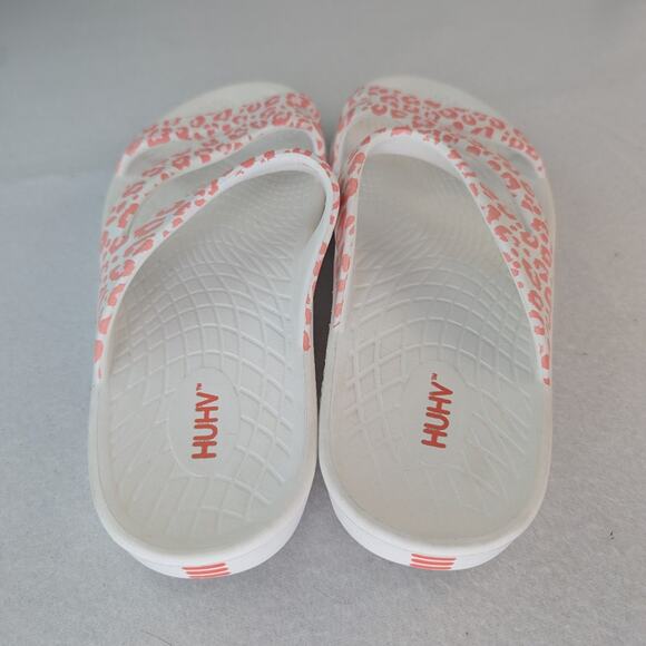HUHV Women's Recovery Comfort Z Strap Slide - Rose Leopard Size 7 - Picture 2 of 7